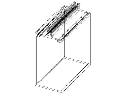 Aluminum Extruded Mullions MOD AL-03cw Low-poly 3D model