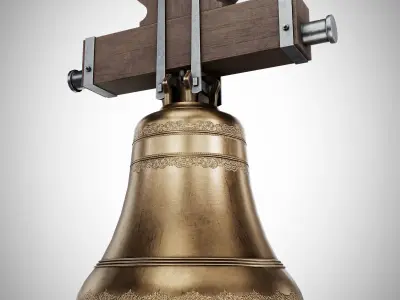 Church Bell Low-poly 3D model