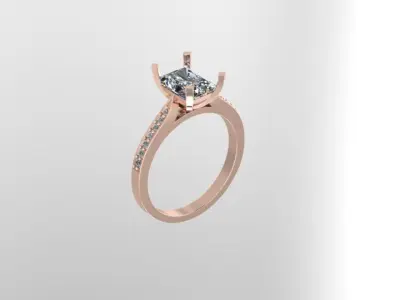Engagement ring  3D print model 11