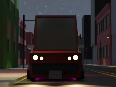 Low Poly JDM Car Low-poly 3D model