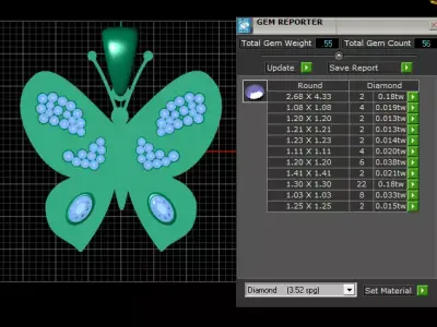 butterfly pendant 3D printable model  3D print model
