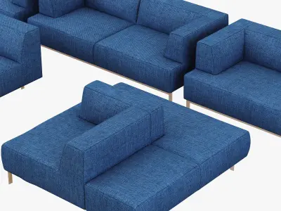 Living Divani Metrocubo set 3D model