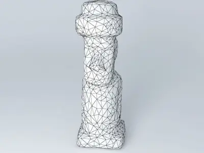 Moai wooden statue Free 3D model