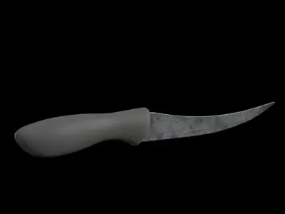 Knife black Low-poly 3D model