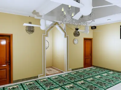 little Mosque or mushola islam prayer room  3D model