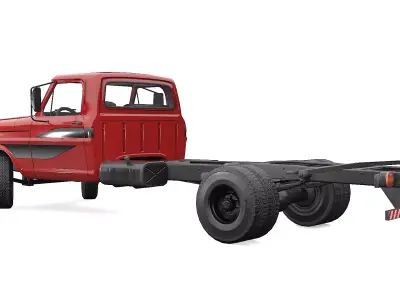 Truck F Series 4000 1987 Low-poly 3D model