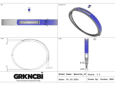 Jewelry Messika Move Bracelet Model M-02 Free 3D print model