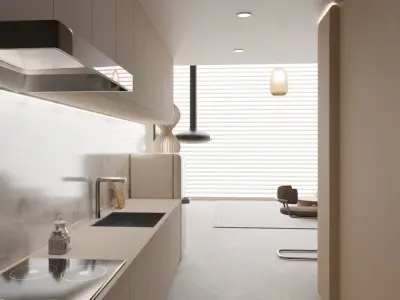 VR loft living room 3D model