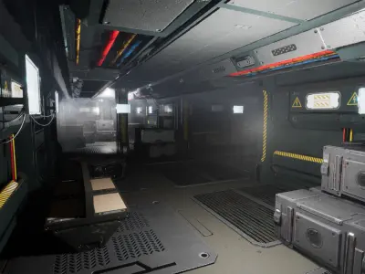 Sci-Fi Multi-Purpose Facility Low-poly 3D model