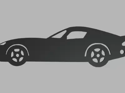 Dodge Viper GTS Coupe 2003 Key Ring 3D print model