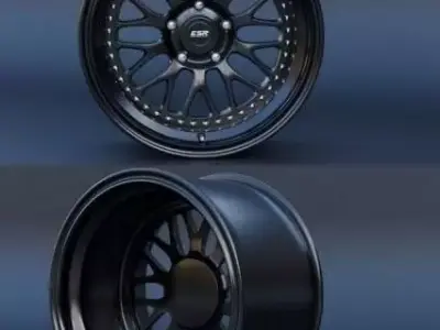 ESR CS1 gloss black Rims 3D model