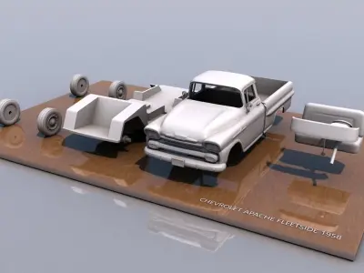 CHEVY APACHE FLEETSIDE 1958 3D print model