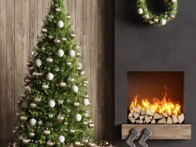 Decorative set05-christmas decor 3D model