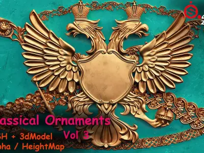 Freds 62 Ornament IMM 3dModels Volume 3   Low-poly 3D model