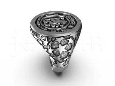Chelsea Champions League Ring 3D print model