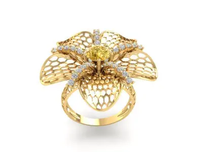 Elegant Floral Jewelry Set for Women  942 3D print model