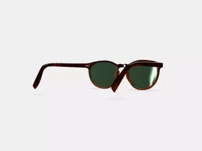 Biren Sunglasses in Cognac Tortoise Fade 3D model