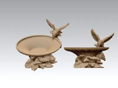 Decorative table bird - Key tray - 3D print 3D print model