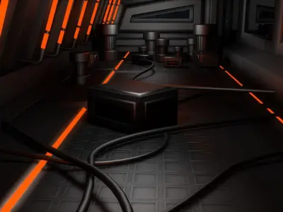 Sci Fi Corridor Free 3D model 3