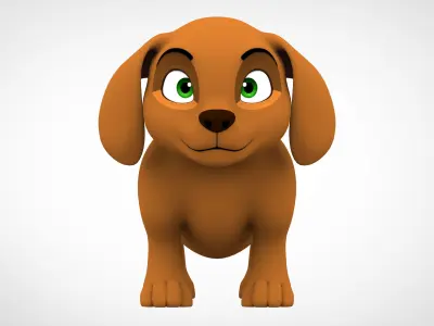 Dachshund  Low-poly 3D model