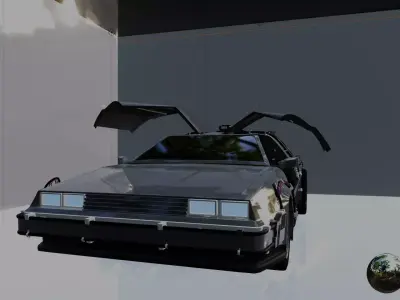 Back To The Future DeLorean 3D model