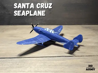 Santa cruz seaplane air racer - STL files for 3D printing Free 3D print model