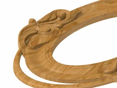Carved picture frame STL 3D model 10