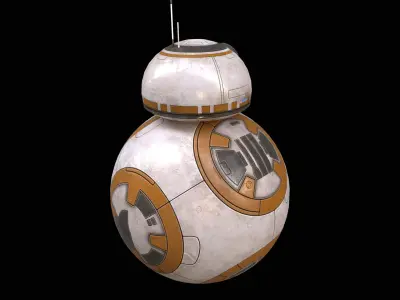 Star Wars BB-8 Robot Droid PBR Low-poly 3D model