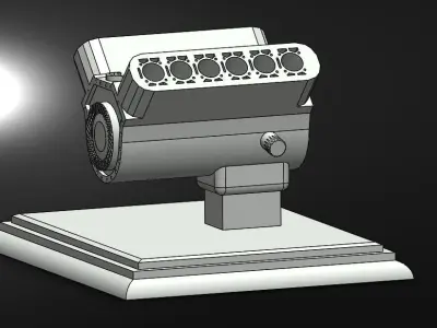 V12 engine desk gadget 3D print model