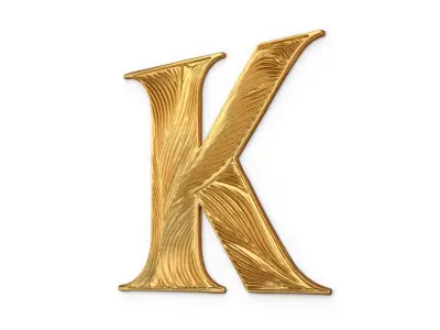 Alphabet Letter K Pendant  3D print model