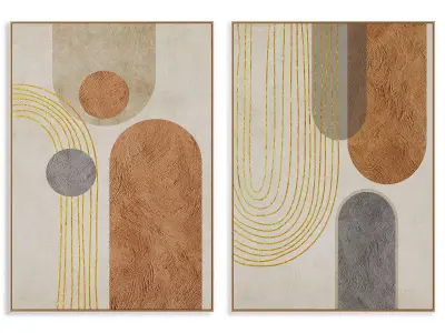 Abstract Painting Frame set 3D model 43