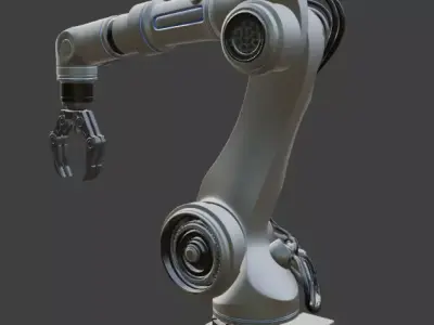 Industrial Robotic Arm 3D Model 3D model