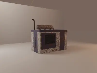 Generator-old-rusted old rusty machine Free low-poly 3D model