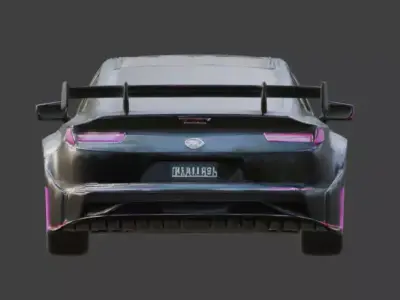 High-Performance Sports Sedan 3D Model Low-poly 3D model