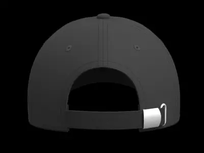 5 panel sandwich visor baseball cap - Adjustable closure 3D model