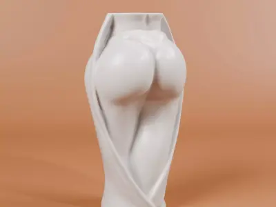 Buttocks shaped decorative vase - 3Dprint plant pot 3D print model