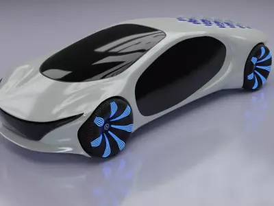 Mercedes Benz vision AVTR Low-poly 3D model