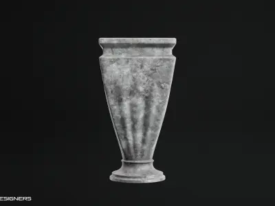 Square Garden Urn   3D model
