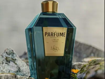 Elegant Perfume Bottle 3D Model 3D model