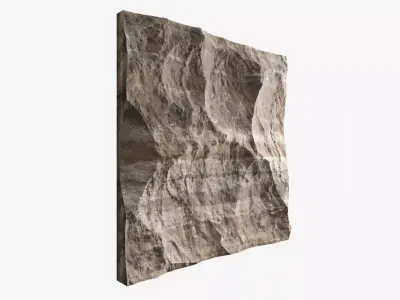 397-RockPanel piece of rock 3D model