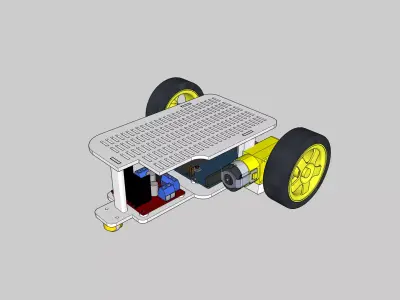 arduino car chasis 3D print model