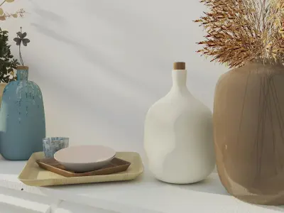 Interior decor scene 3D model