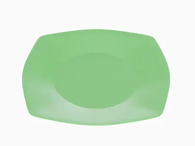 Disposable Plastic Plate A 03 Low-poly 3D model