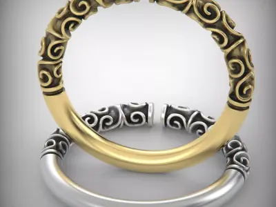 Patterned Rings 3D print model purchase