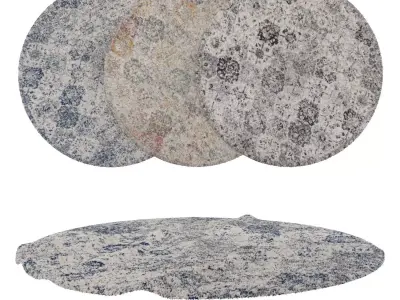 Round Rug Set 145 3D model