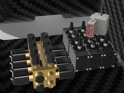 TOP FUEL Detailed front tub with electrical components 3D print model