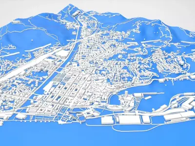 Cityscape Savona Italy 3D model