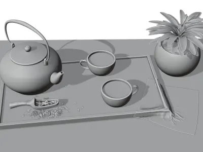 Tea and Coffee 3D model