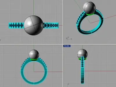 Ring perl anello perla thaiti 3D print model AP03 3D print model
