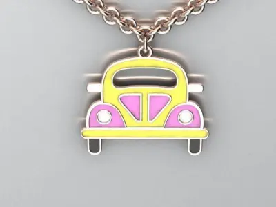 enamel car pendnat 3D print model